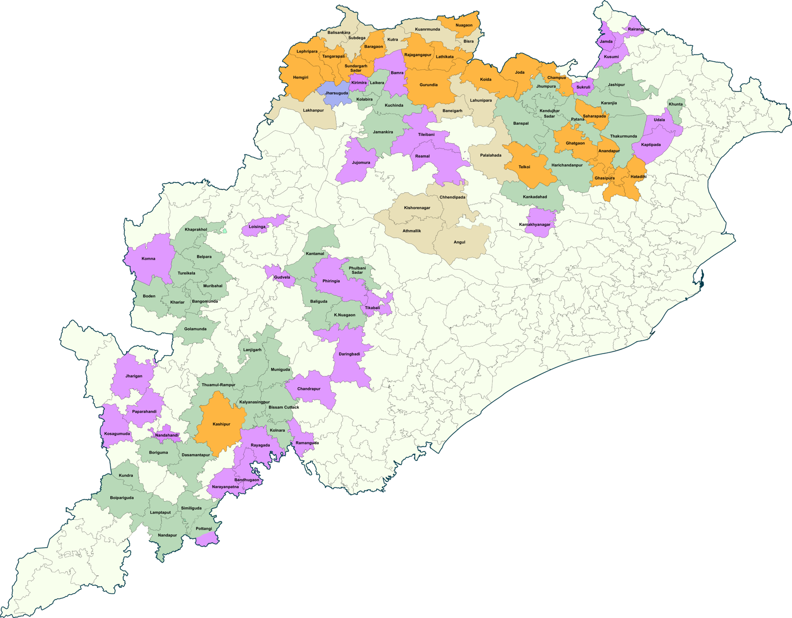 APC Odisha Project Coverage Map