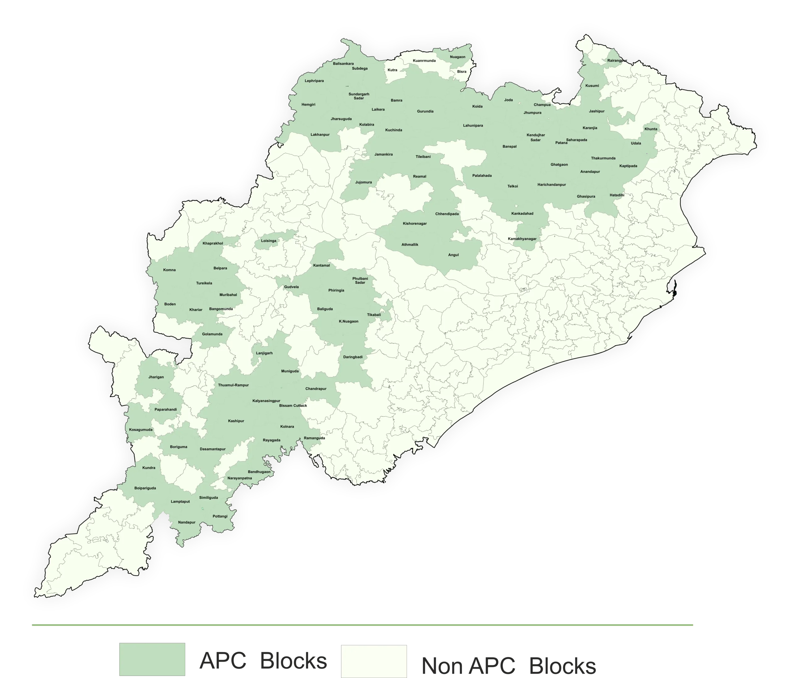 APC Odisha Project Coverage Map